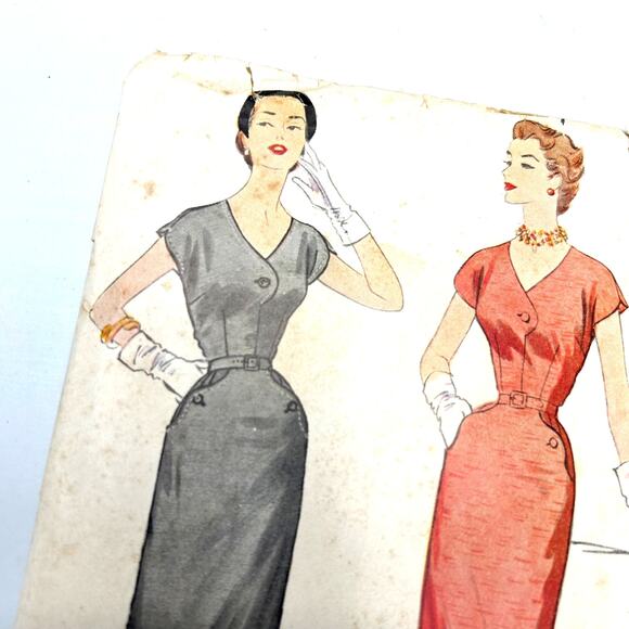 McCalls Vintage 1950's Pattern #9782 Women's Dress Size 12 - Picture 2 of 6
